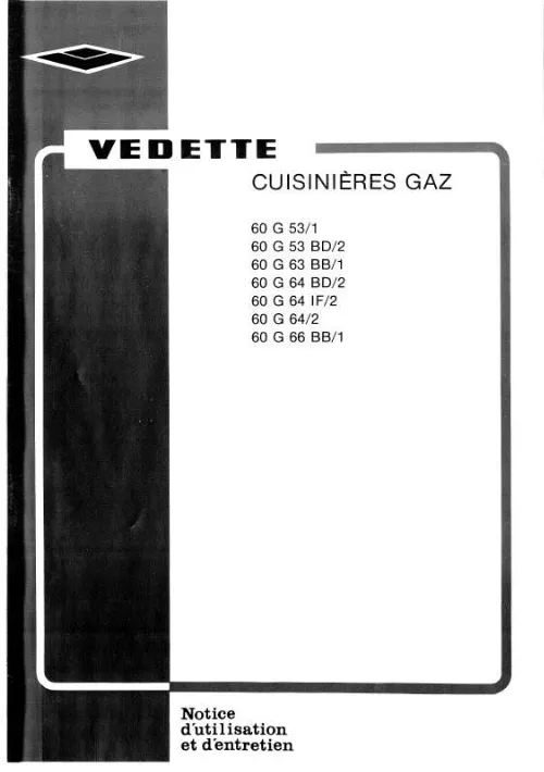 Mode d'emploi VEDETTE 60G64