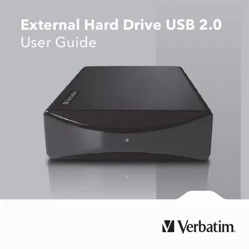 Mode d'emploi VERBATIM EXTERNAL HARD DRIVE USB 2.0
