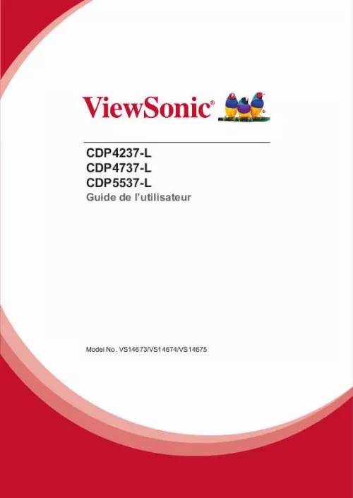 Mode d'emploi VIEWSONIC CDP4737-L
