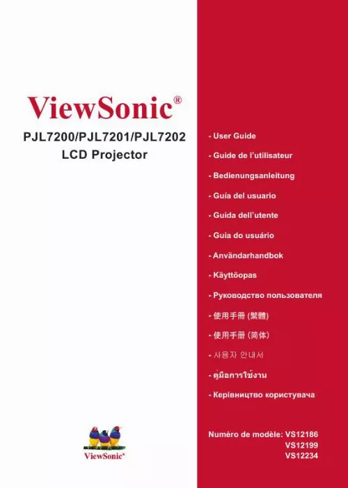 Mode d'emploi VIEWSONIC PJL7201