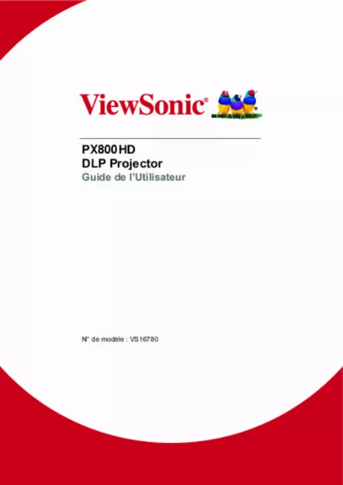 Mode d'emploi VIEWSONIC PX800HD