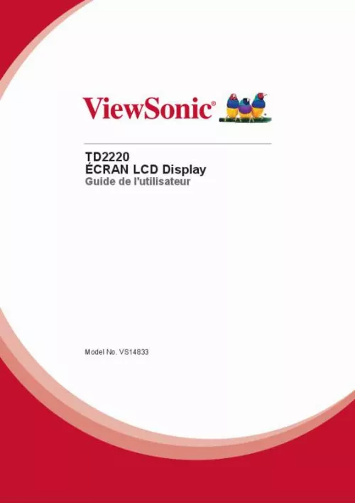 Mode d'emploi VIEWSONIC TD2220