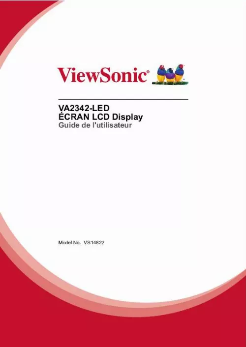 Mode d'emploi VIEWSONIC VA2342-LED