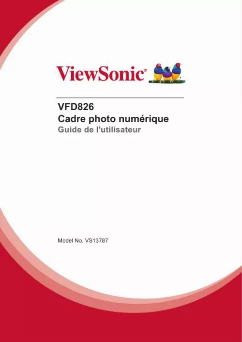 Mode d'emploi VIEWSONIC VFD826