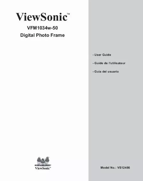 Mode d'emploi VIEWSONIC VFM1034W-50