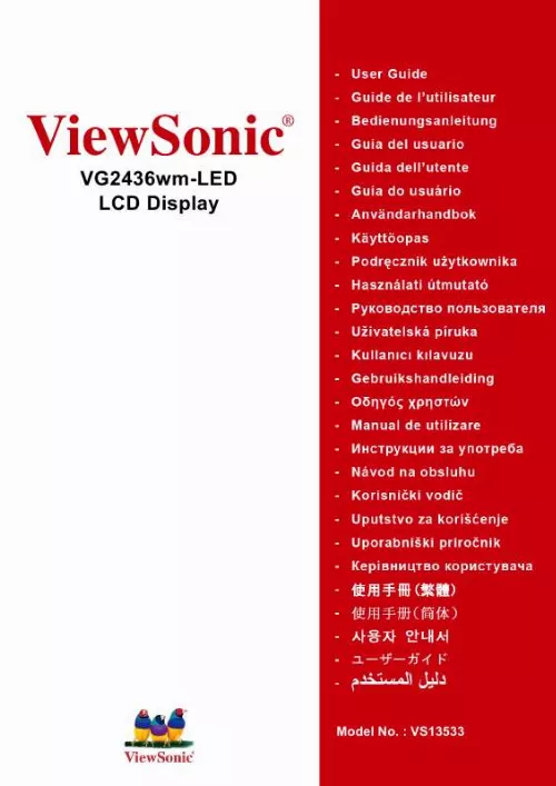 Mode d'emploi VIEWSONIC VG2239M-LED