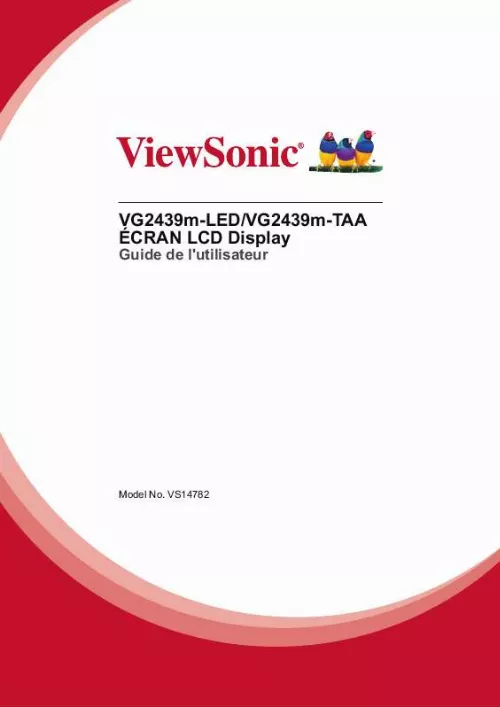 Mode d'emploi VIEWSONIC VG2439M-LED