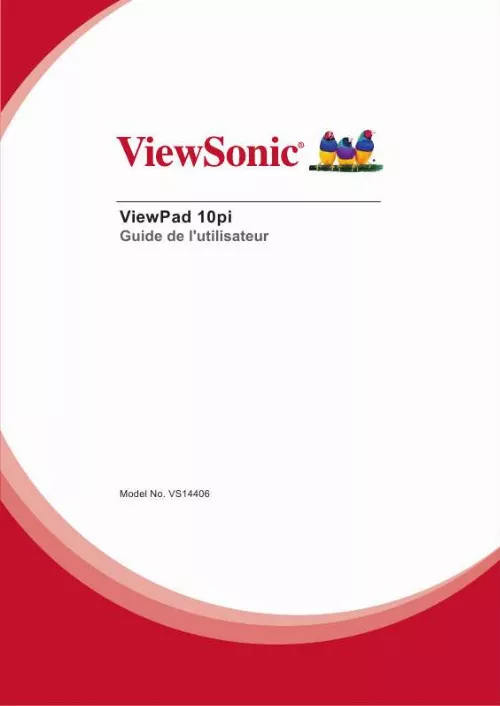 Mode d'emploi VIEWSONIC VIEWPAD 10PI