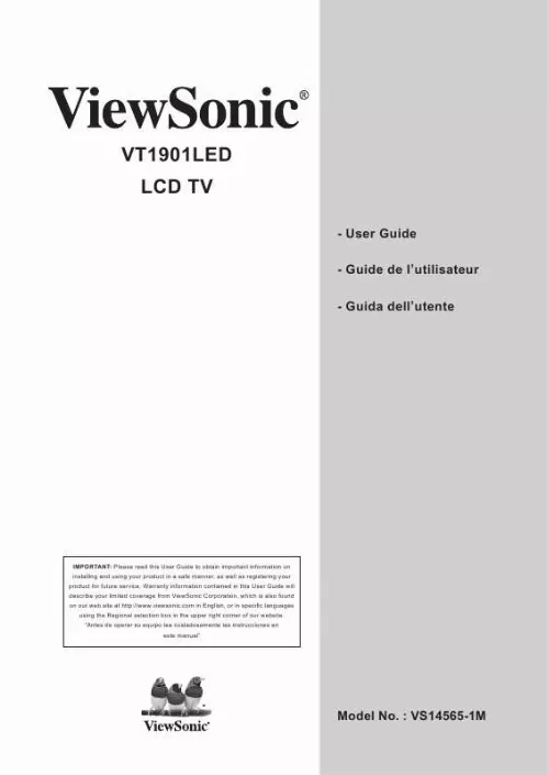 Mode d'emploi VIEWSONIC VT1901LED