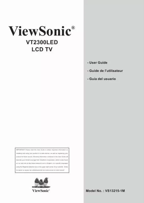 Mode d'emploi VIEWSONIC VT2300LED