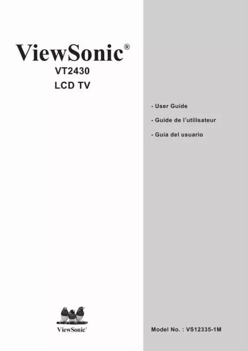 Mode d'emploi VIEWSONIC VT2430