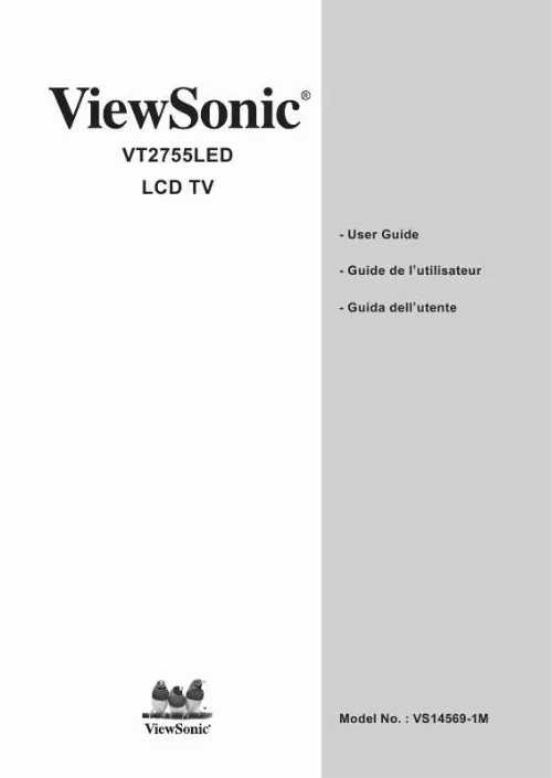 Mode d'emploi VIEWSONIC VT2755LED