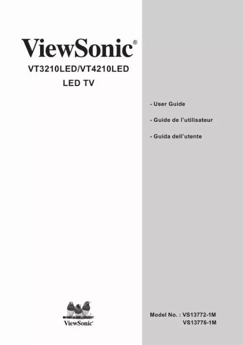 Mode d'emploi VIEWSONIC VT4210LED