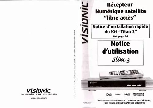 Mode d'emploi VISIONIC TITAN 3