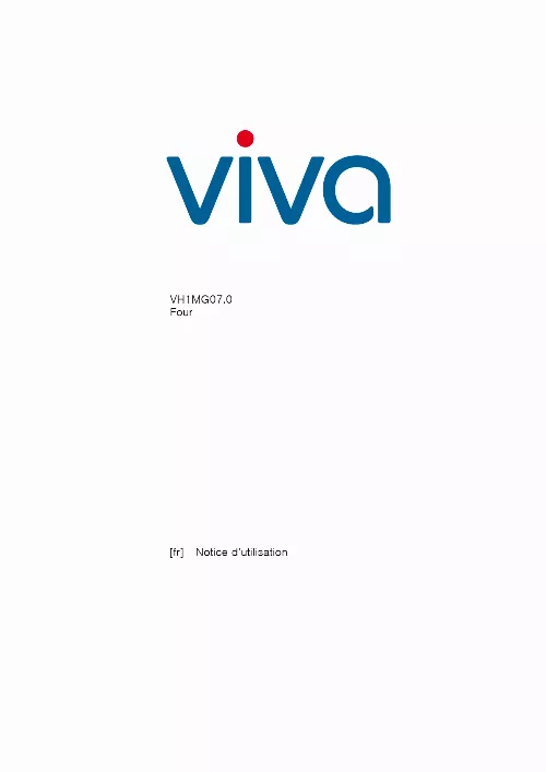 Mode d'emploi VIVA VH1MG0750