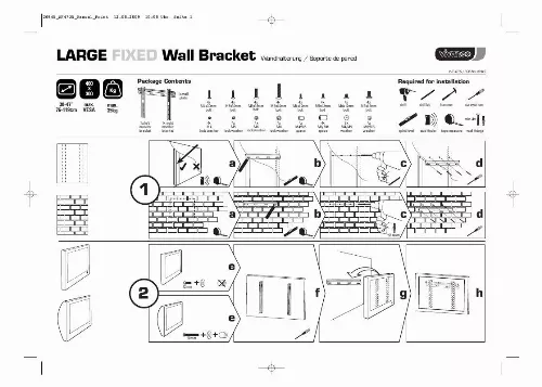 Mode d'emploi VIVANCO LARGE FIXED WALL BRACKET