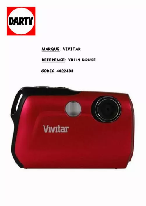 Mode d'emploi VIVITAR V8119