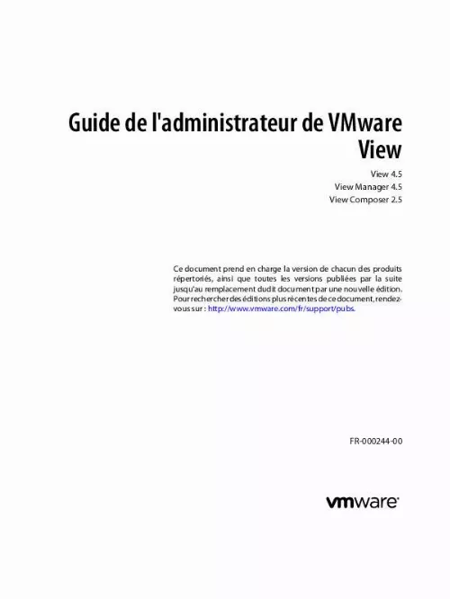 Mode d'emploi VMWARE VIEW 4.5