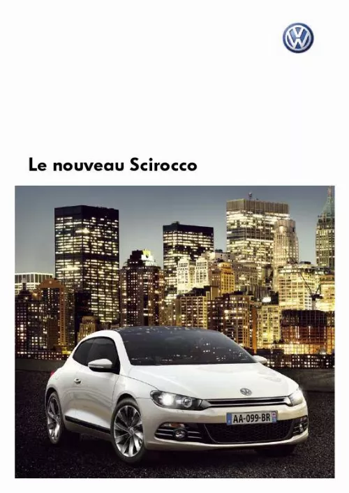 Mode d'emploi VOLKSWAGEN SCIROCCO