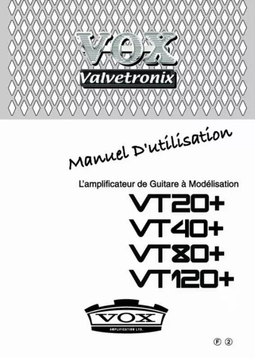 Mode d'emploi VOX VT80