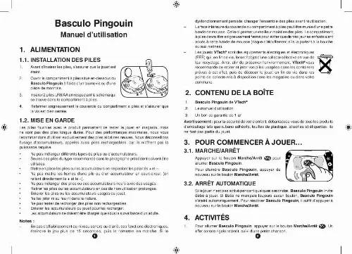 Mode d'emploi VTECH BASCULO PINGOUIN