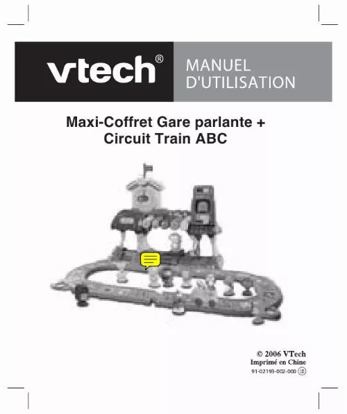 Mode d'emploi VTECH MAXI-COFFRET GARE PARLANTE + CIRCUIT TRAIN ABC