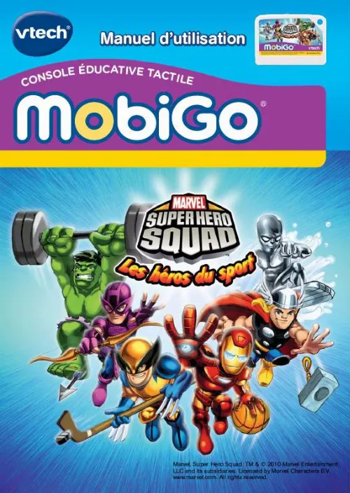 Mode d'emploi VTECH MOBIGO SUPER HERO SQUAD