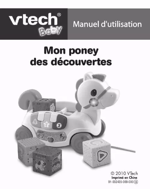 Mode d'emploi VTECH MON PONEY DES DECOUVERTES