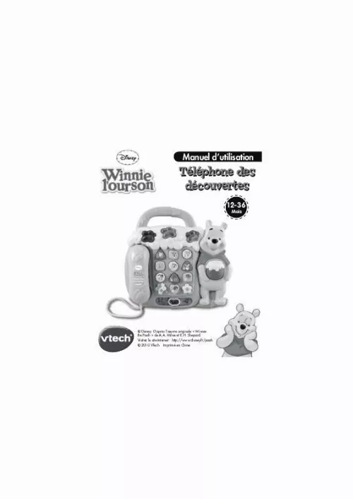 Mode d'emploi VTECH TELEPHONE DES DECOUVERTES WINNIE L OURSON