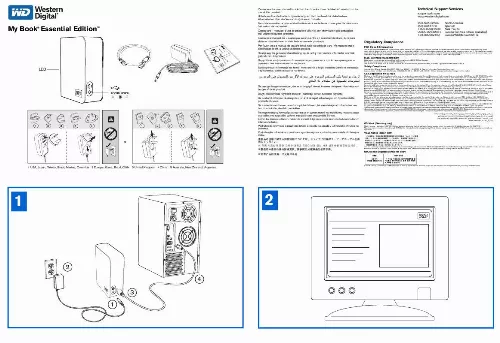 Mode d'emploi WESTERN DIGITAL MY BOOK ESSENTIAL EDITION