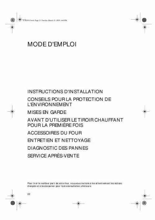 Mode d'emploi WHIRLPOOL 001 506 26