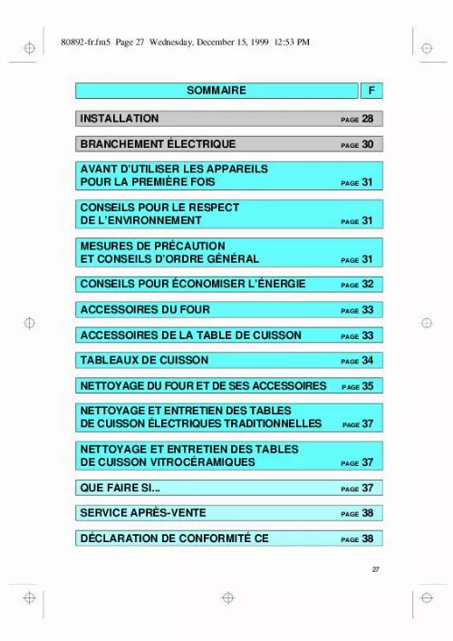 Mode d'emploi WHIRLPOOL 145 310 85