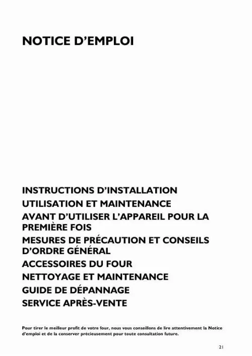 Mode d'emploi WHIRLPOOL ACM 930/1 WH