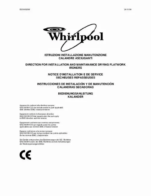 Mode d'emploi WHIRLPOOL ADN 485