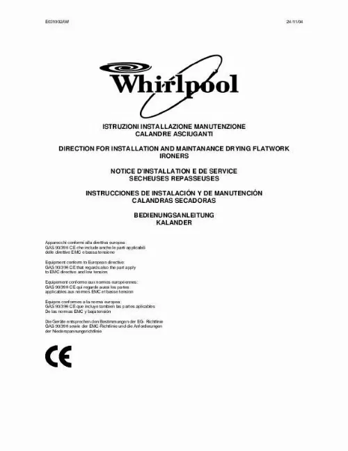 Mode d'emploi WHIRLPOOL ADN 490