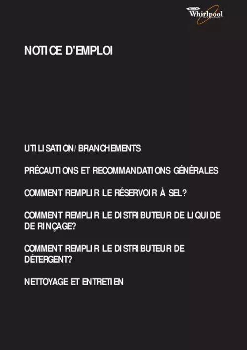 Mode d'emploi WHIRLPOOL ADP 9693/3 WH
