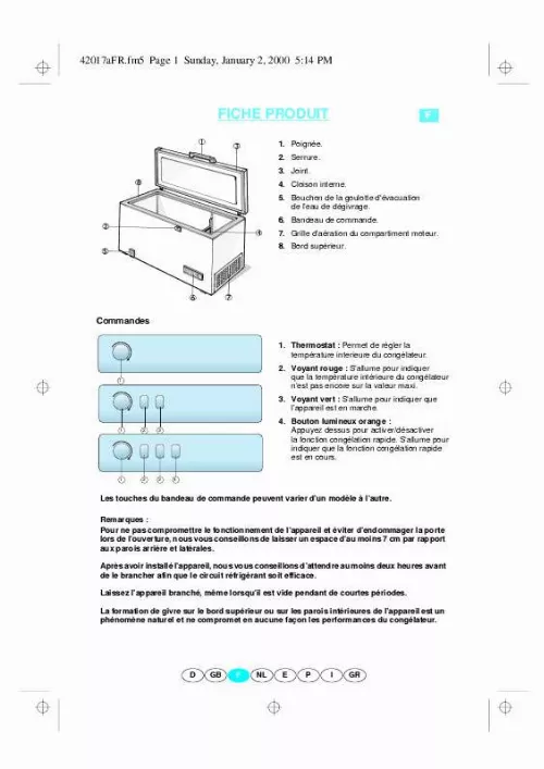 Mode d'emploi WHIRLPOOL AFG 649-B