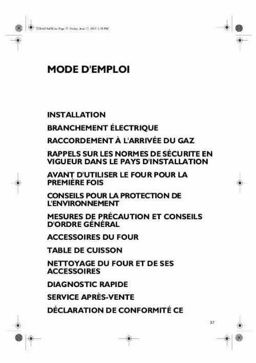 Mode d'emploi WHIRLPOOL AKG 644/WH/01