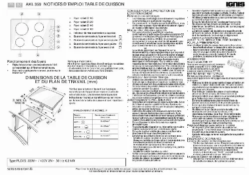 Mode d'emploi WHIRLPOOL AKL 359/NE/03