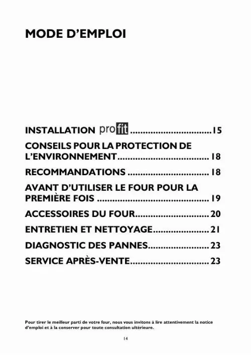 Mode d'emploi WHIRLPOOL AKP 003/WH 01