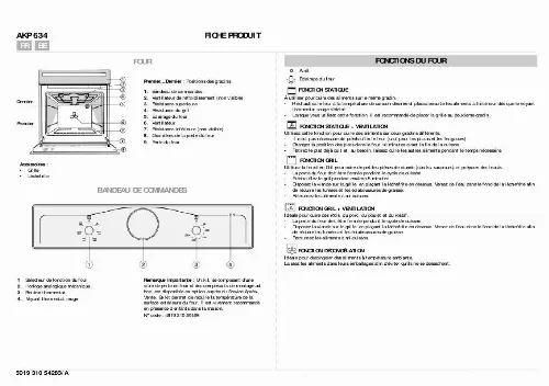 Mode d'emploi WHIRLPOOL AKP 634 WH