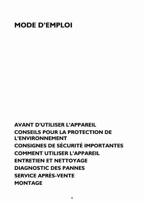 Mode d'emploi WHIRLPOOL AKR 956 WH