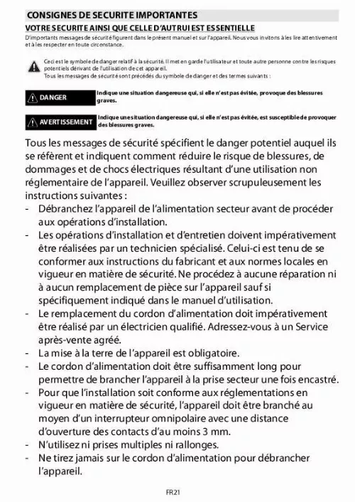 Mode d'emploi WHIRLPOOL AKZ 520/NB