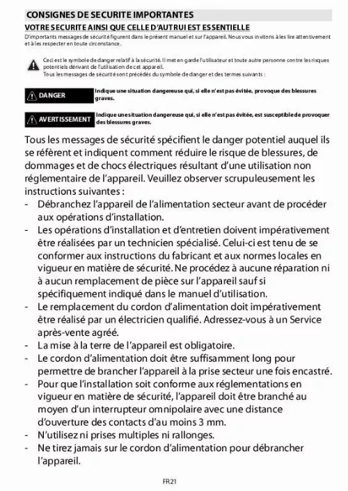 Mode d'emploi WHIRLPOOL AKZ 520/WH