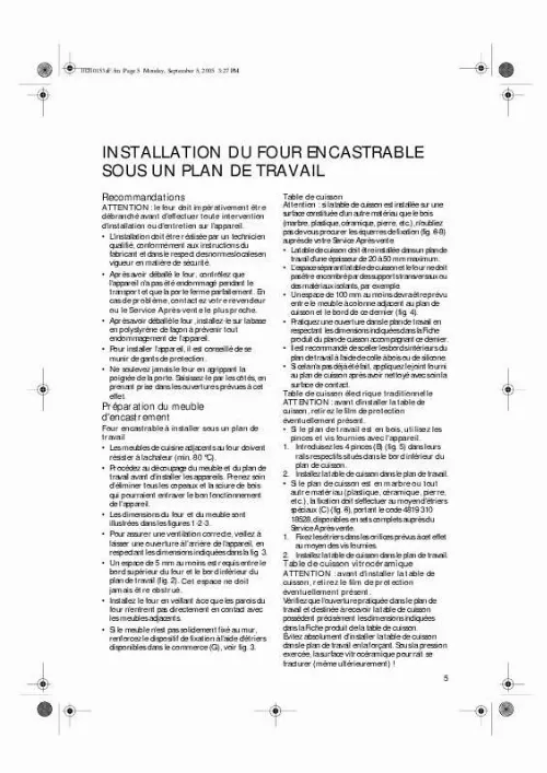 Mode d'emploi WHIRLPOOL AKZ 648/IX