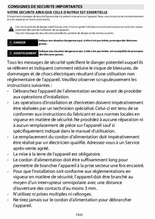 Mode d'emploi WHIRLPOOL AKZ595WH