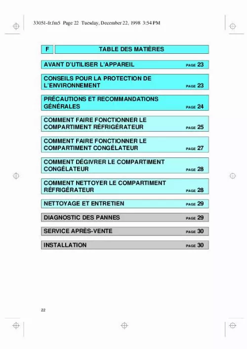 Mode d'emploi WHIRLPOOL APFF/3