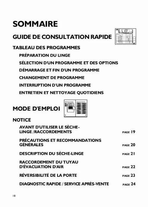 Mode d'emploi WHIRLPOOL AQUASENSE A