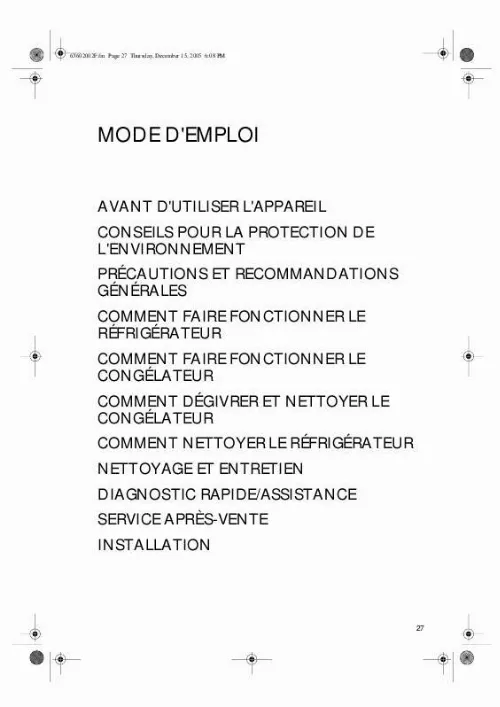 Mode d'emploi WHIRLPOOL ARC 2340