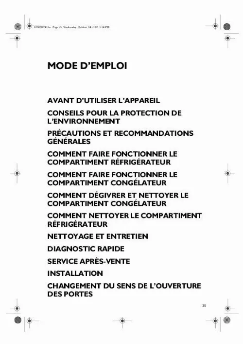 Mode d'emploi WHIRLPOOL ARC 2343